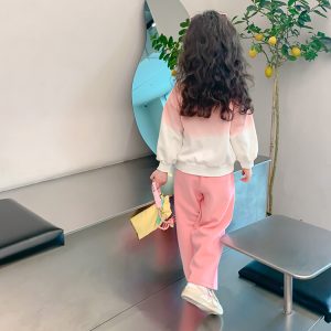Girls' Tie-Dye 2-Piece Sweatsuit Set, Fall/Winter