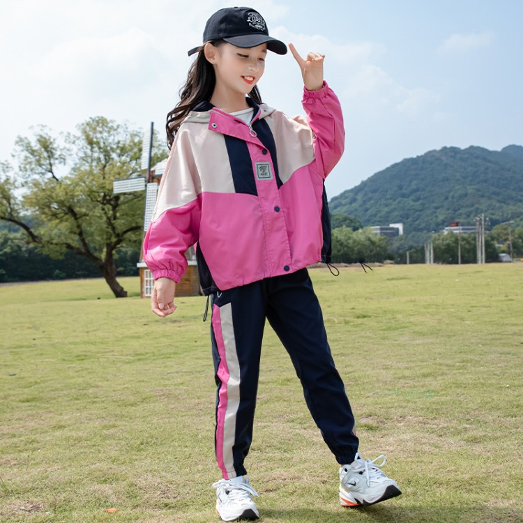 Girls' Fall Sport 2-Piece Sweatsuit Set, 2 Colors