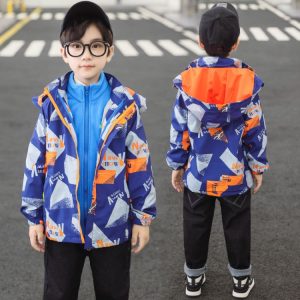 Boys' 3-in-1 Waterproof Windbreaker, Detachable