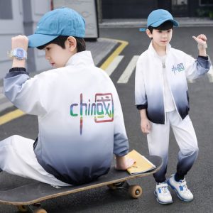 Boys' Color-Block 2-Piece Sport Set, Black/Blue