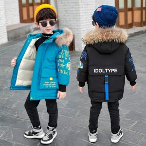 Boys' Padded Coat with Large 3D Pockets, 2 Colors