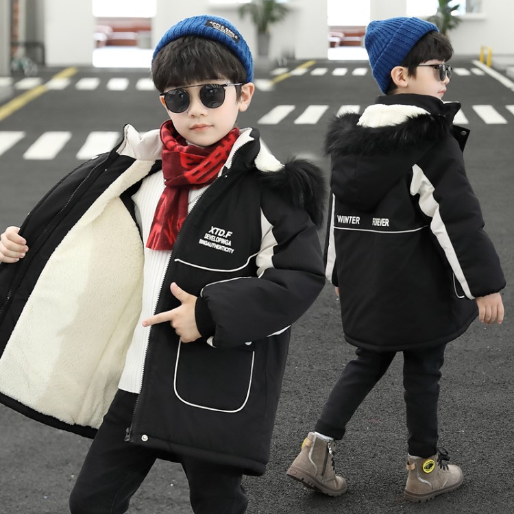 Boys' Winter Padded Coat with Down-Alternative Fill