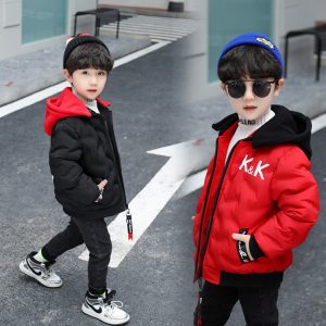 Boys' Padded Varsity Jacket with KK Letter Detail